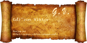 Gózon Viktor névjegykártya