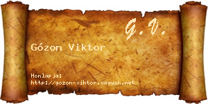 Gózon Viktor névjegykártya