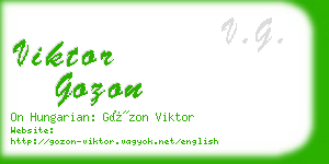 viktor gozon business card